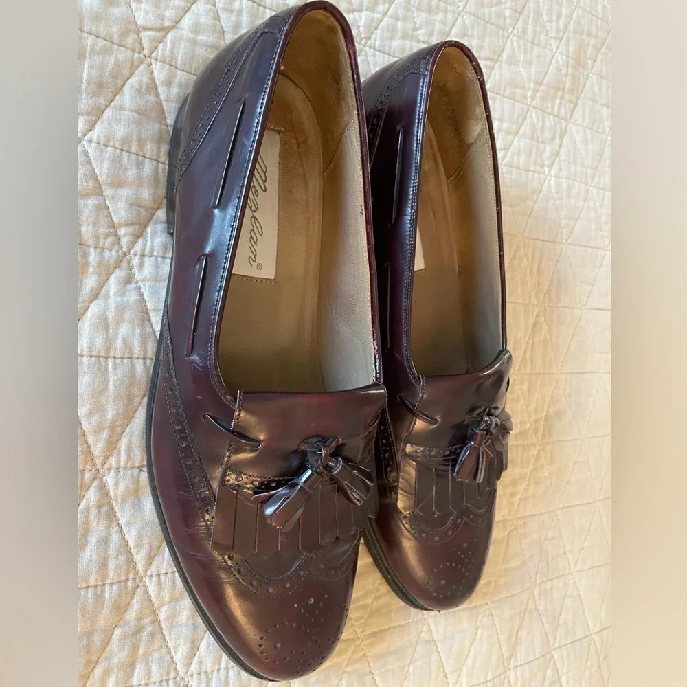 Mezlan‎ Made in Italy Antonio Cordovan Kiltie Tassel Loafers Size 10